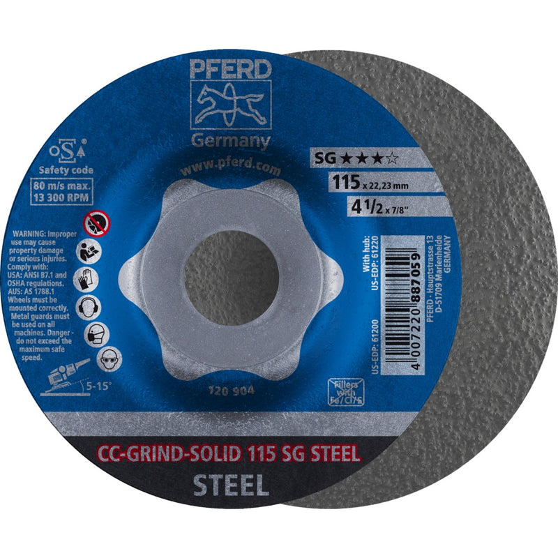 PFERD CC-GRIND-sliprondell CC-GRIND-SOLID 115 SG STEEL