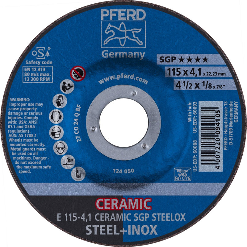 PFERD Navrondeller E 115-4,1 CERAMIC SGP STEELOX