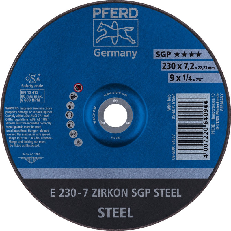 PFERD Navrondeller E 230-7 ZIRKON SGP STEEL