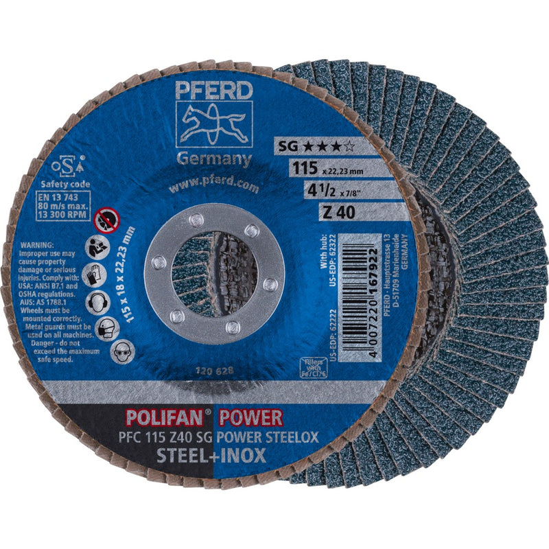 PFERD POLIFAN-lamellrondell PFC 115 Z 40 SG POWER STEELOX