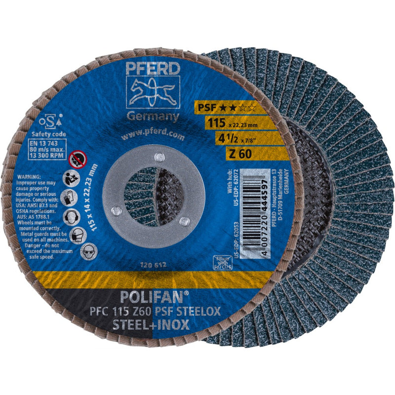 PFERD POLIFAN-lamellrondell PFC 115 Z 60 PSF STEELOX