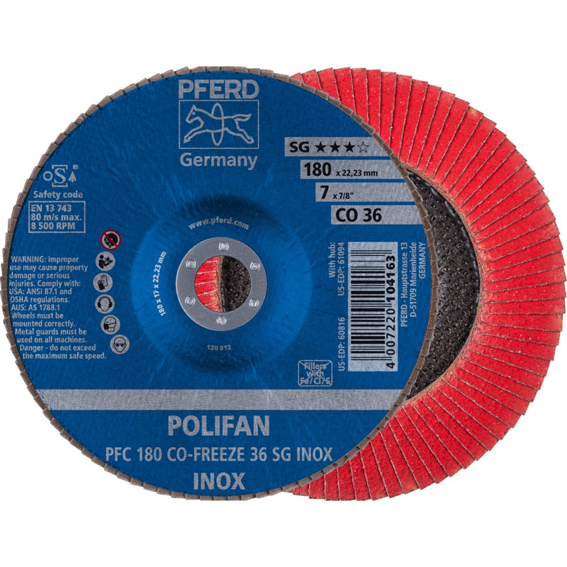 PFERD POLIFAN-lamellrondell PFC 180 CO-FREEZE 36 SG INOX